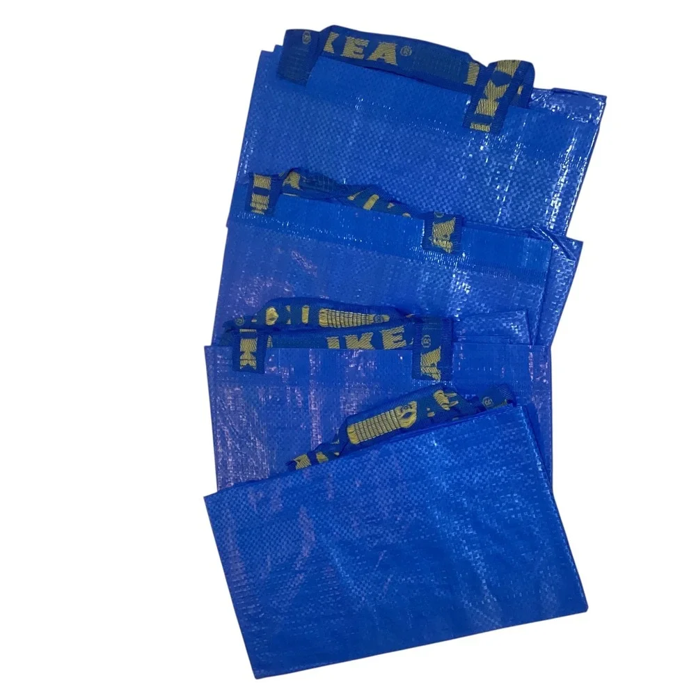 IKEA Frakta Blue Shopping Bags Set of 4 Extra Large Reusable Totes 172.283.40